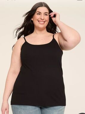 Lane Bryant set of 4 cotton Camis in Pink, yellow, Black & Coral